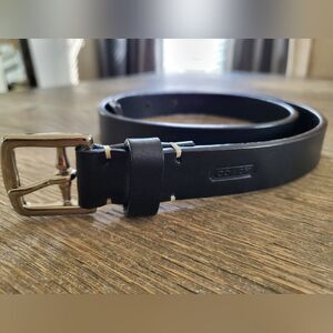 Coach Women’s Belt Black Vegetable Tanned Cowhide Leather Size S